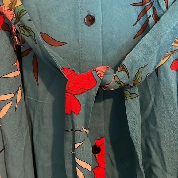 Milan Kiss women’s blue floral sleeveless maxi dress size small - Picture 5 of 11